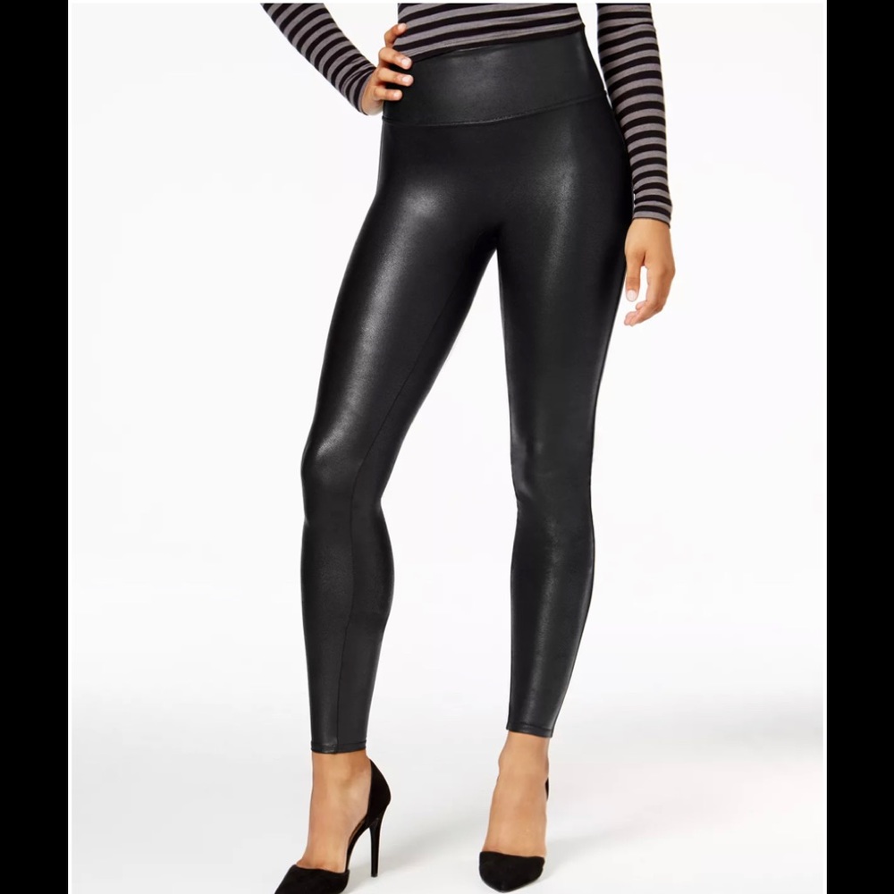Spanx- brand new!  Faux Leather Leggings - Black / Regular / XL